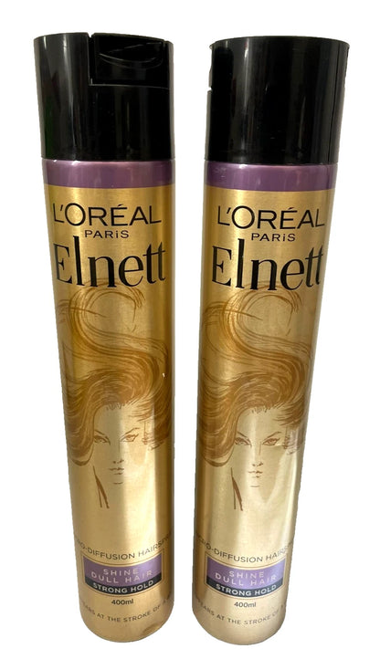 2x L’Oréal Paris Elnett Hair Spray 400ml – Strong Hold