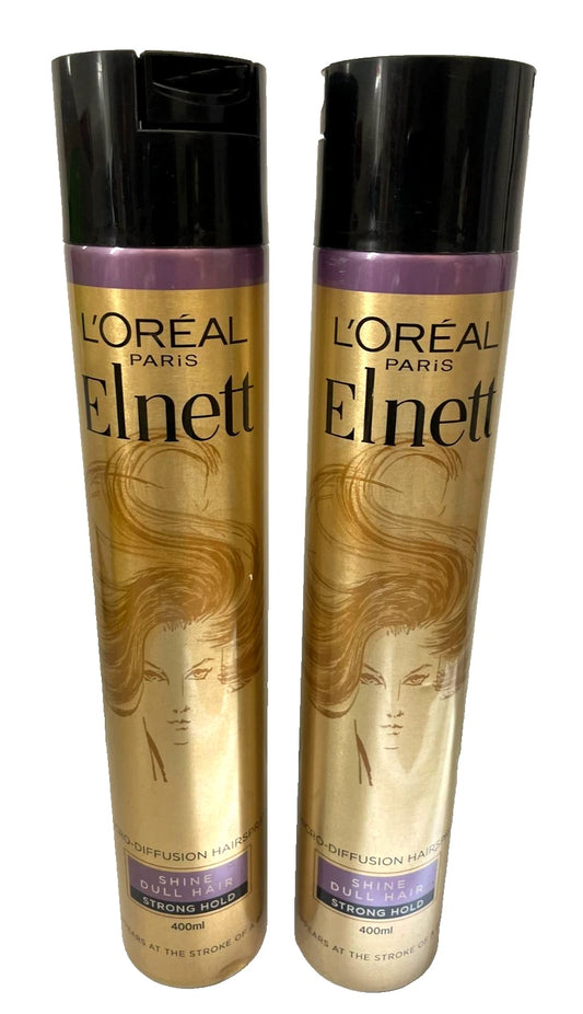 2x L’Oréal Paris Elnett Hair Spray 400ml – Strong Hold