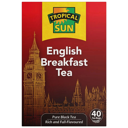 Tropical Sun English Breakfast Tea 40 Teabags x 3 Packs (120 Bags) Strong Black
