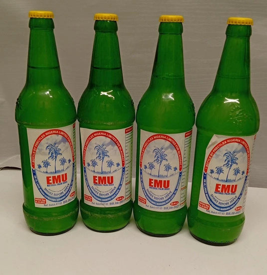 EMU Palm Wine – 4 Bottles (Fresh Nigerian Traditional Palm Drink)