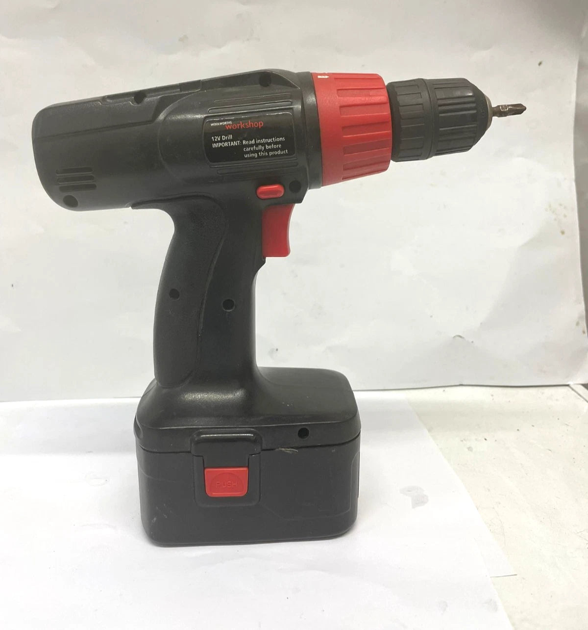 Woolworths Workshop 12V Cordless Drill Driver Black/Red