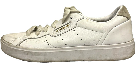Adidas White Leather Trainers UK 6 / EU 39.5 Casual Sneakers