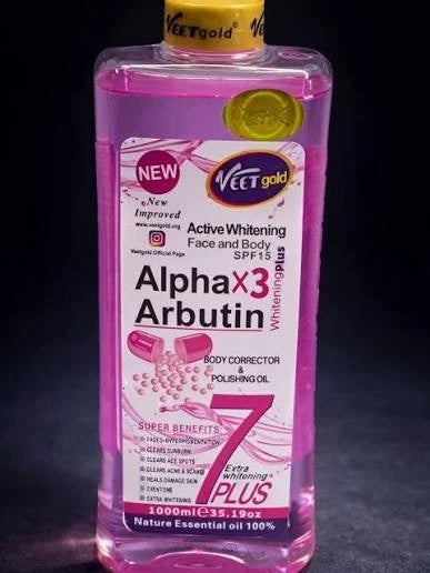 Veet Gold Alpha Arbutin Oil 1000ml Face & Body Moisturising Oil