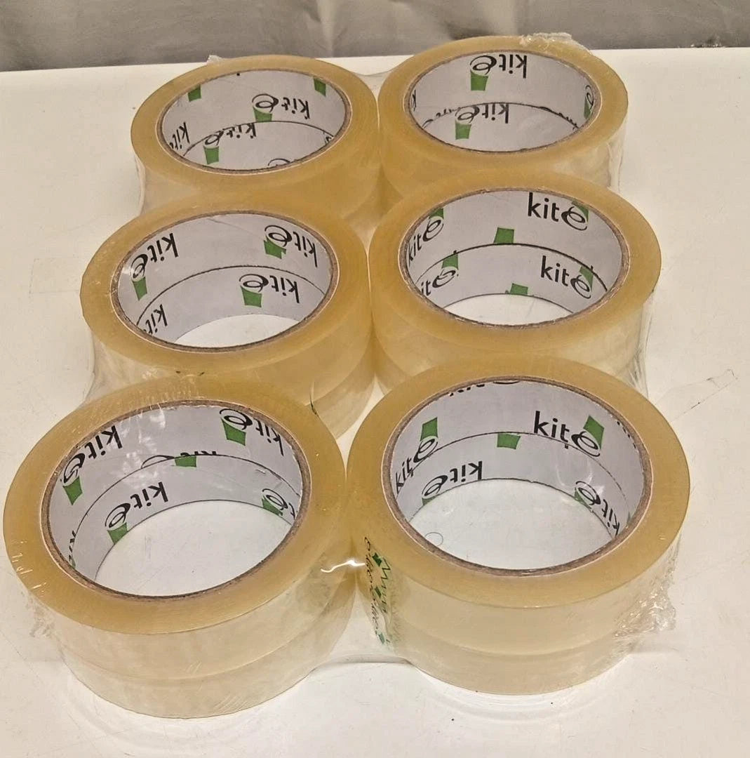 Clear packaging tape 25mm x 66m (1 inch) packaging tape - 12pcs