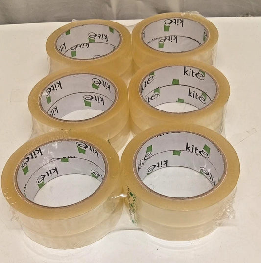 Clear packaging tape 25mm x 66m (1 inch) packaging tape - 12pcs