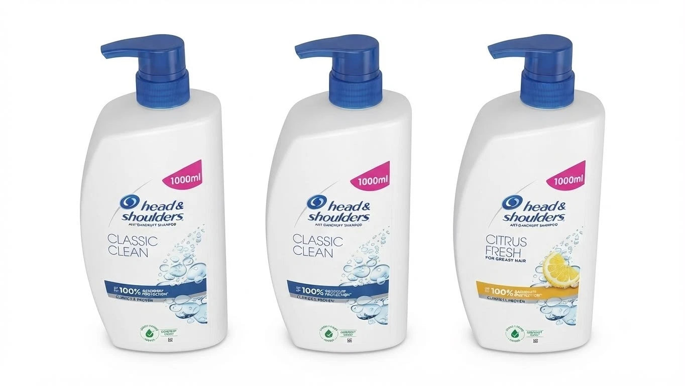 3 x Head & Shoulders Classic Clean Anti-Dandruff Shampoo 1000ml