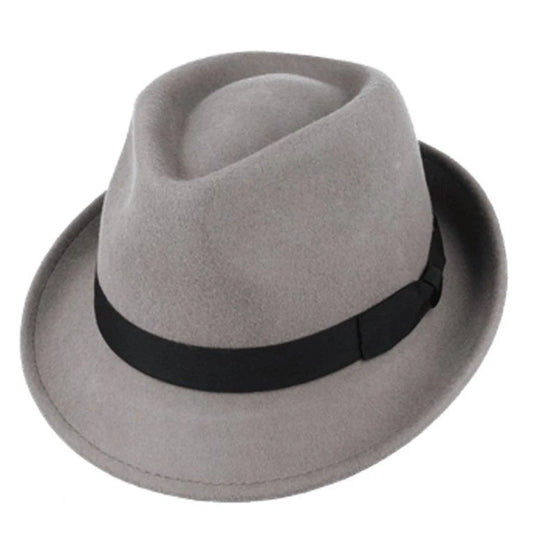Crushable Wool Trilby Hat Grey - Size Large| Classic Fedora Style | Lightweight