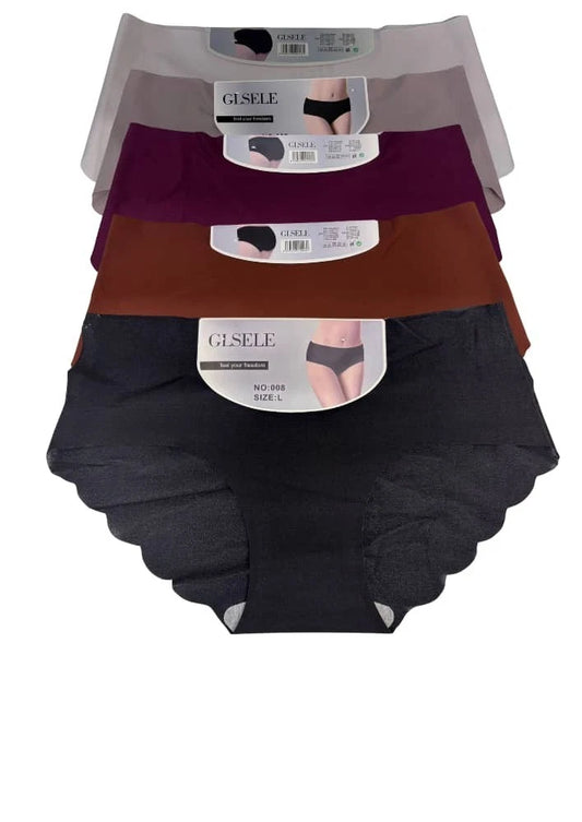 6 x Women’s Seamless Invisible Panties – Size Large (L)