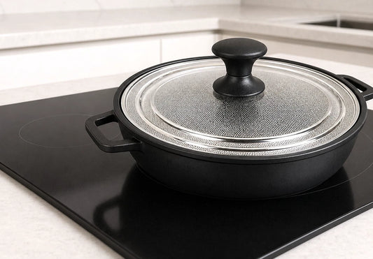 MasterPan “Heat In Steam Out” Granitec Grill Pan With Lid 30cm