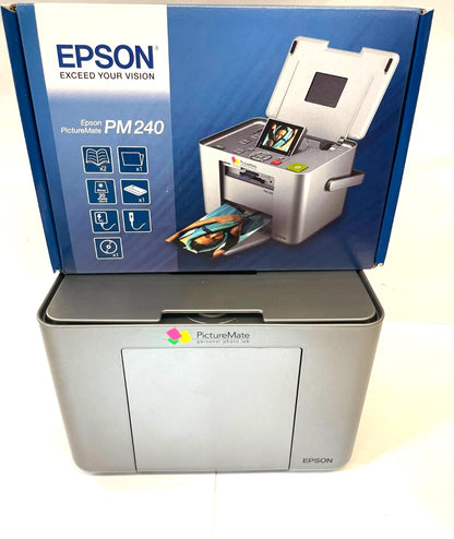 Epson PictureMate PM240 Compact Photo Printer Silver New