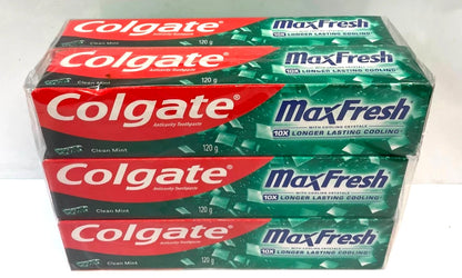 3 x Colgate MaxFresh Clean Mint Anticavity Toothpaste 120g Each - Exp Oct. 2028