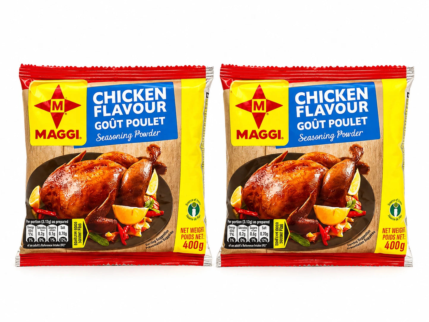 2 x Maggi Chicken Seasoning Cubes (100 Cubes) 400g - Exp. June 2027