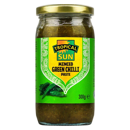 Tropical Sun Minced Green Chilli Paste 210g – Hot Chilli Cooking Paste for Stews