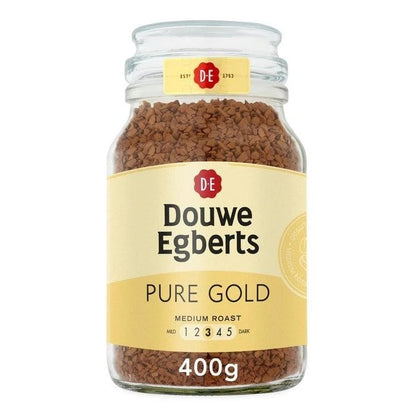 Douwe Egberts Pure Gold Instant Coffee 400g Medium Roast Glass Jar