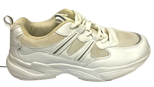 Primark White & Cream Trainers UK 5 / EU 38 Chunky Casual Sneakers