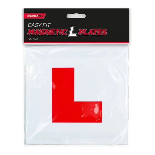 2 x FULLY MAGNETIC L PLATES SECURE & Quick Easy To Fix Learner Sign