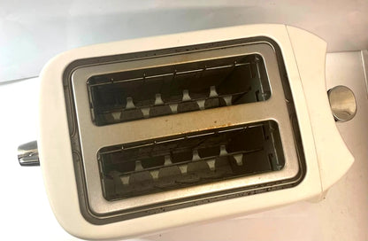 Russell Hobbs Honeycomb White 2 Slice Toaster Extra Wide Slots