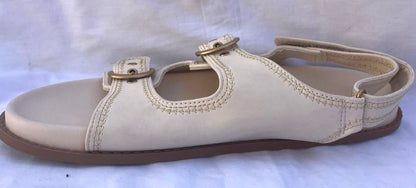 Primark Cream Buckle Strap Sandals Women’s Flat Casual Summer Shoes