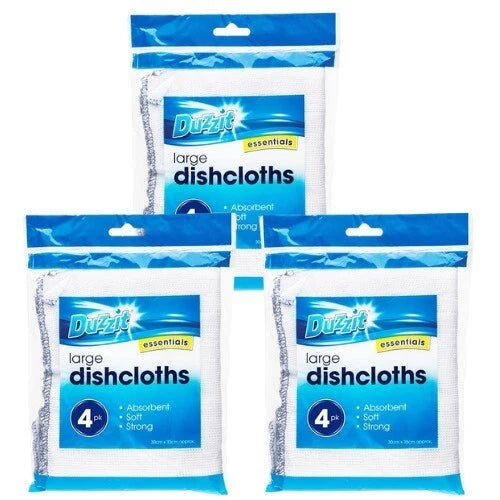 Duzzit Large Dish Kitchen Cloth Absorbent Soft Strong Dish Cloths for Drying