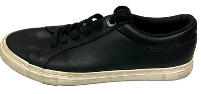 M&S Low Top Leather Trainers Black UK 5.5/ US 7.5M Lace Up Casual Shoes