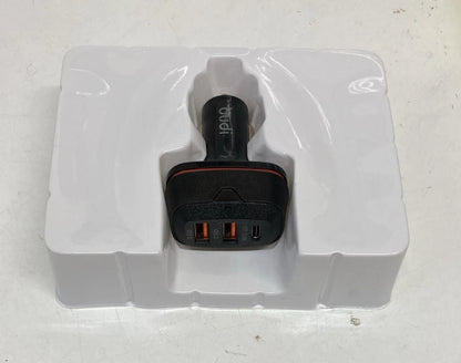 Budi 48W Car Charger 20W USB-C PD Dual QC 3.0 Fast Charge 3 Port Adapter