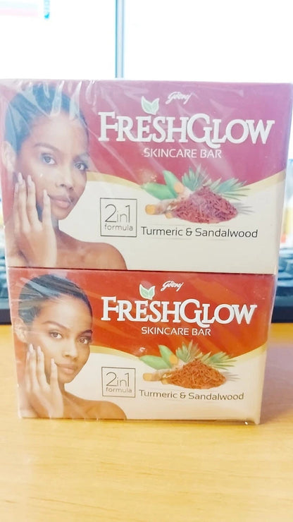 FreshGlow Natural Soap – Turmeric & Sandalwood (4 Pack)
