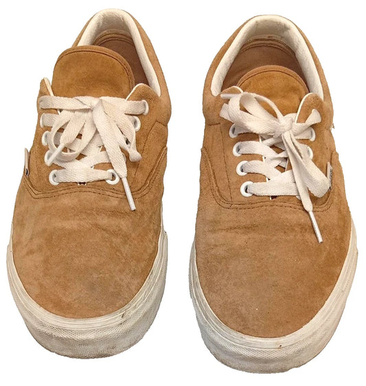 Vans HEIQ Suede Trainers UK 10.5 EU 45 Tan Skate Shoes Off The Wall Lace Up