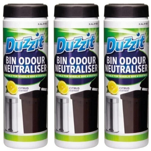 3 x Duzzit Household Bins Refresher Odour Neutraliser Citrus Scent – 240g