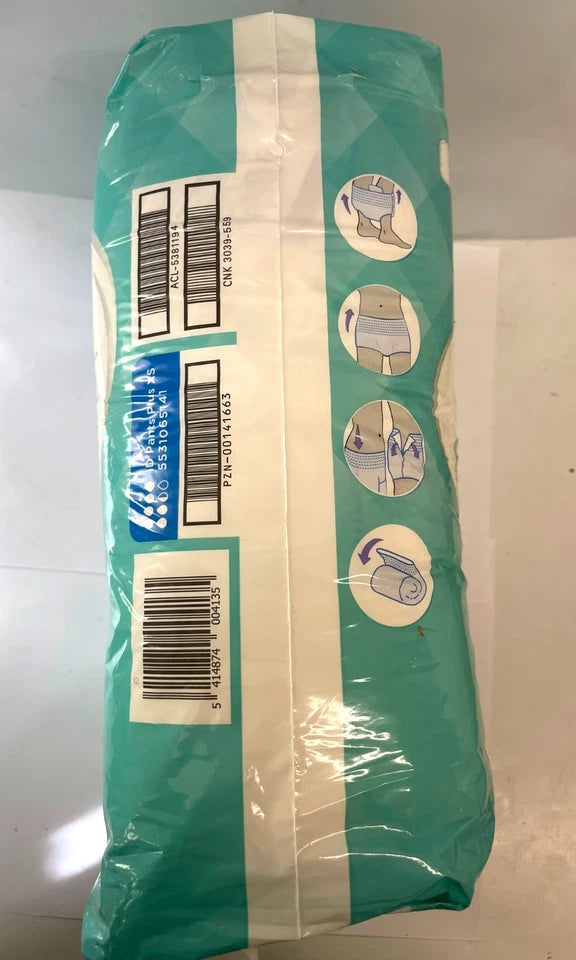 Pack of iD Pants Plus unisex incontinence pull-up pants in Size(XS),14 in pack
