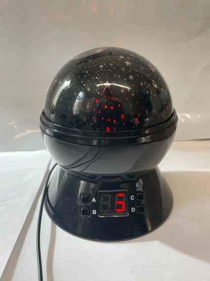 Mokoqi Star Projector Night Light LED Moon Sky Lamp Digital Clock Black