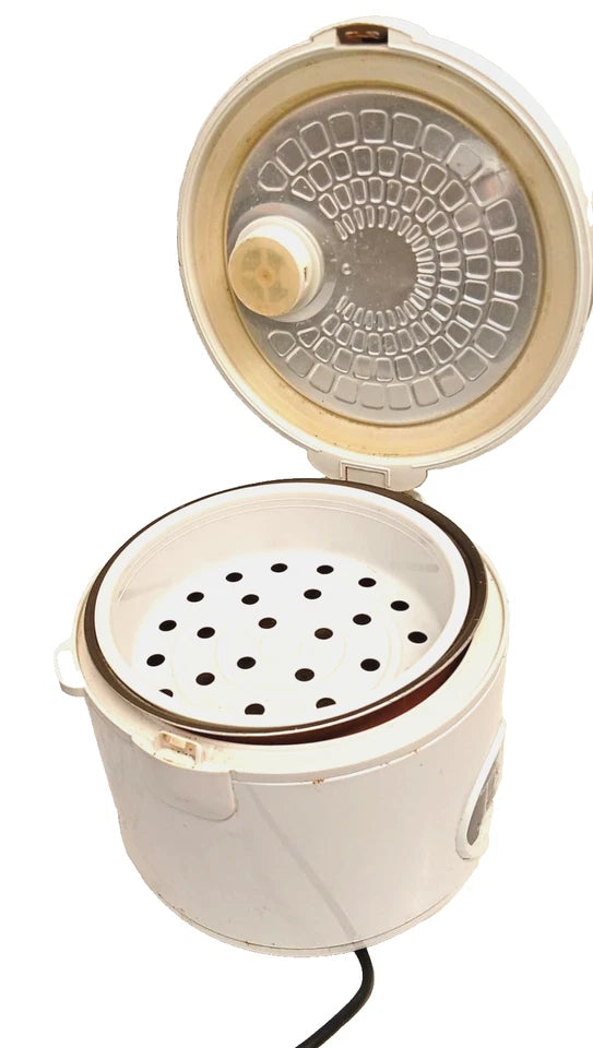 Electric Rice Cooker & Steamer | Non-Stick Inner Pot | White | Tested Working