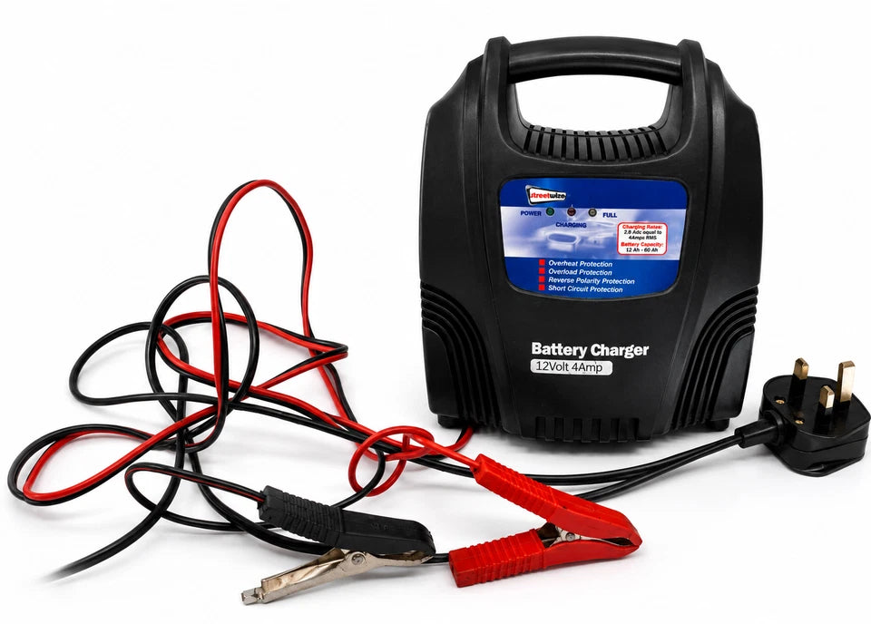 Streetwize 4 Amp 12 Volt Automatic Compact Car Battery Charger