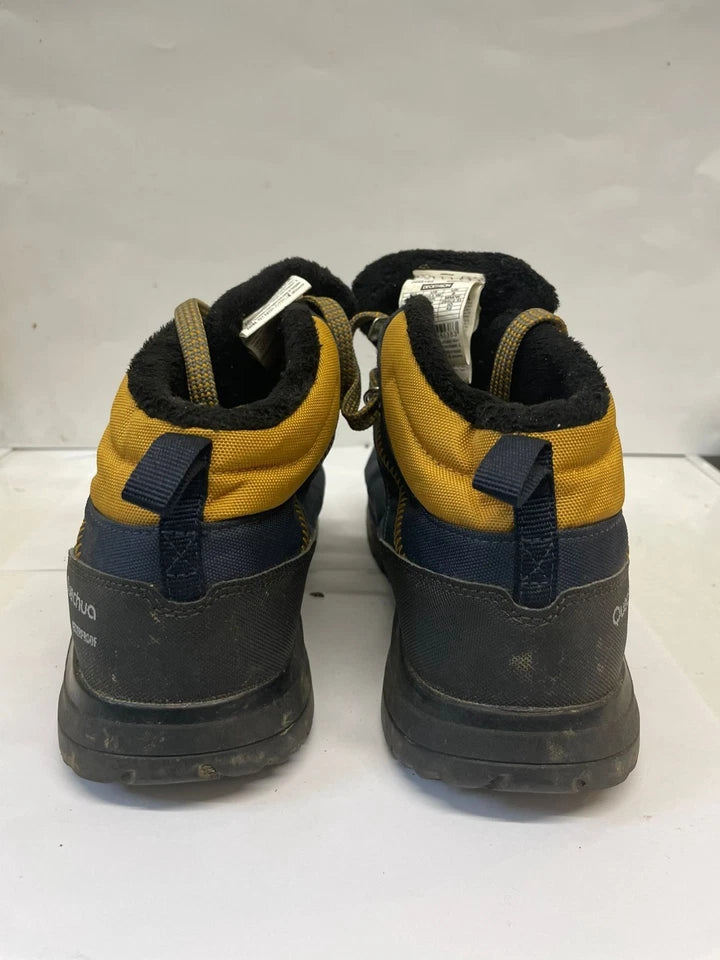 Quechua Blue Yellow Hiking Boots UK 8 EU 42 - Outdoor Walking Shoes