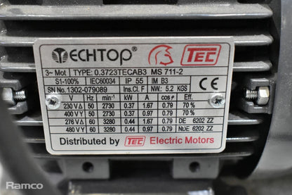 Techtop 0.3723TECAB3 3-phase electric motor - W 130 x D 240 x H 185mm