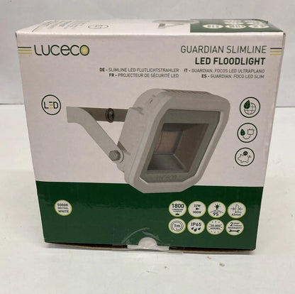 Luceco Guardian Slimline LED Floodlight 22W 1800 Lumens 5000K White IP65