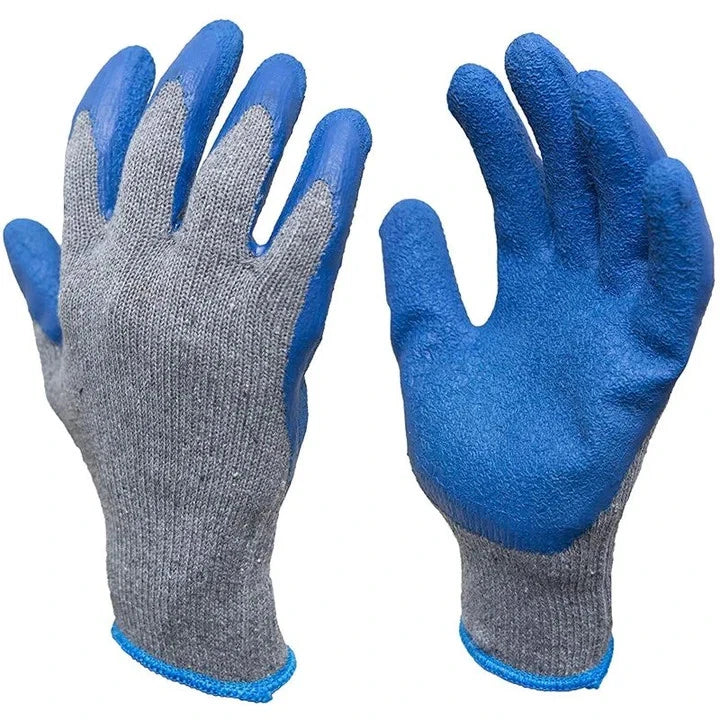 6 × Latex Coated Gloves – Extra Large