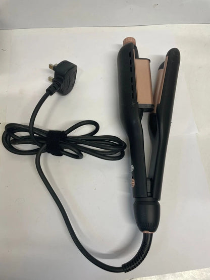 Janelove 4-in-1 Hair Waver & Straightener – Black/Rose Gold | Adjustable Heat 140–230°C