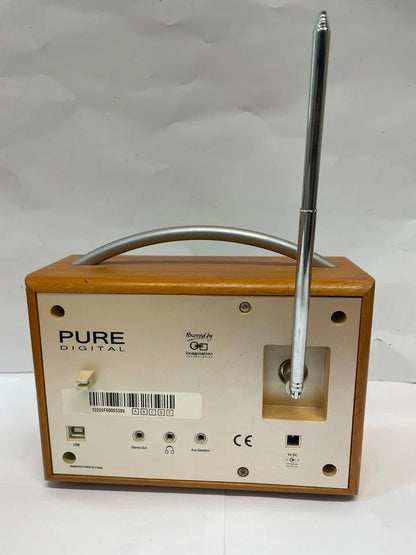 Pure Evoke-1XT DAB Digital Radio Wood Finish Brown Silver Portable Tabletop