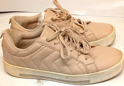 Primark Beige Trainers UK 7 / EU 40 / US 9 Women’s Lace-Up Casual Sneakers