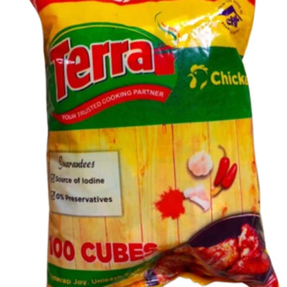 Terra Chicken Seasoning Cube | 100 Stock Cubes for Stews & Soups - Exp. Oct 2027