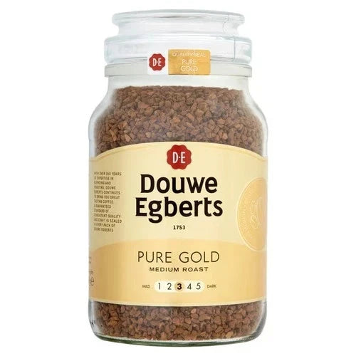 Douwe Egberts Pure Gold Instant Coffee 400g Medium Roast Glass Jar