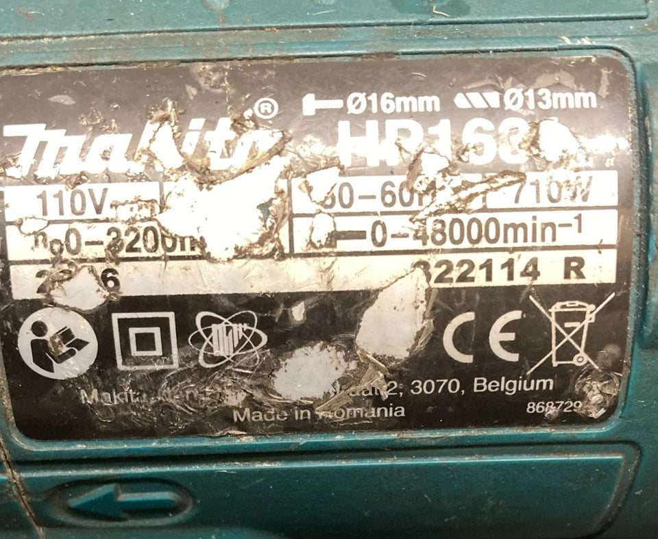 Makita HP1631 110V 710W 13mm Keyless Chuck Percussion Hammer Drill
