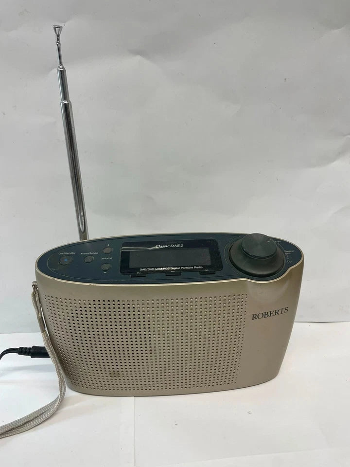 Roberts Classic DAB2 Portable DAB DAB+ FM Digital Radio Gold With Adapter