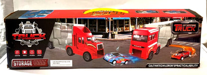 Kids Truck Toy Car Carrier with 6 Mini Cars