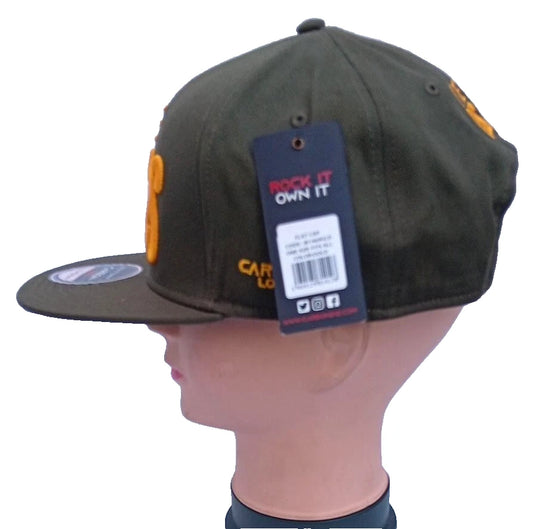 Carbon 212 “I’m The Boss” Snapback Cap Green Gold Flat Peak One Size Hat