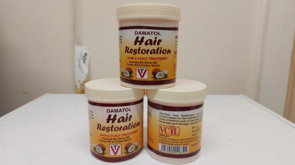 Damato Hair Restoration – Hair & Scalp Treatment 250gram | Coconut Oil