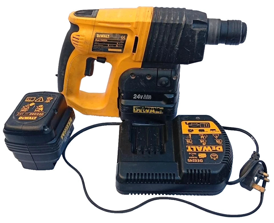 DeWalt DW004 24V Cordless SDS Rotary Hammer Drill + Case, Charger & Battery