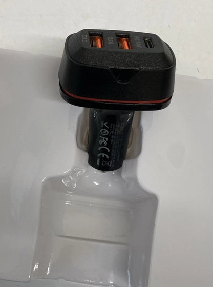 Budi 48W Car Charger 20W USB-C PD Dual QC 3.0 Fast Charge 3 Port Adapter