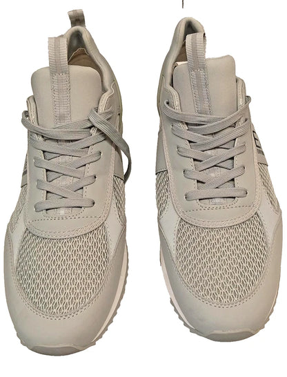 Emporio Armani EA7 Trainers UK 11 EU 46 Grey Mesh Lace Up Sneakers
