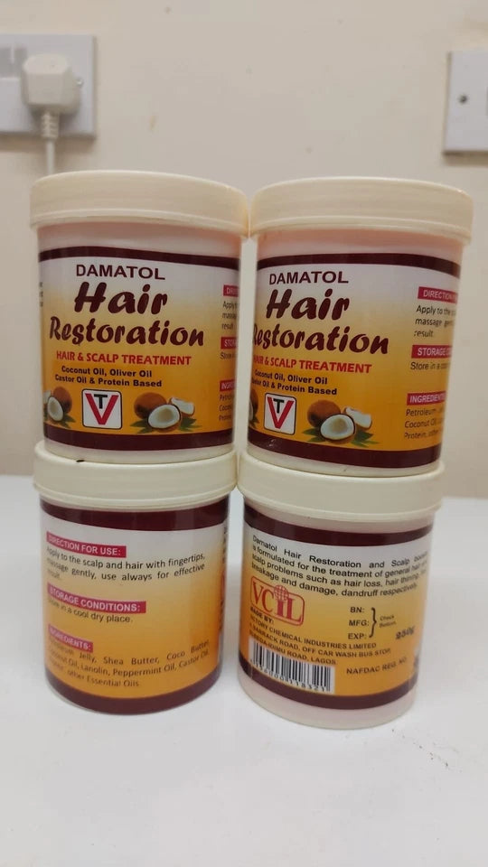 Damato Hair Restoration – Hair & Scalp Treatment 250gram | Coconut Oil